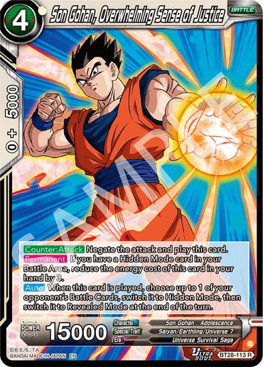 Son Gohan, Overwhelming Sense of Justice (BT28-113) [Prismatic Clash] (ONLINE ORDER ONLY)