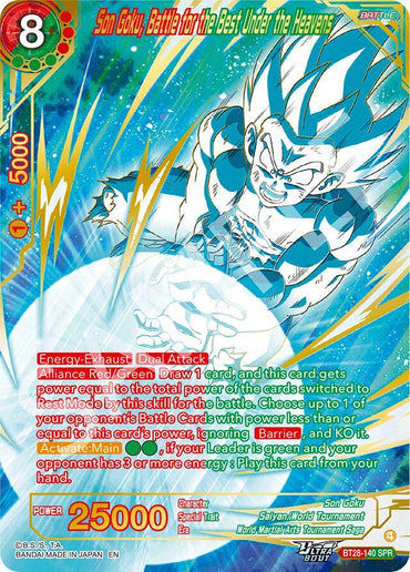 Son Goku, Battle for the Best Under the Heavens (SPR) (BT28-140) [Prismatic Clash] (ONLINE ORDER ONLY)