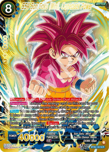 SS4 Son Goku (Mini), Comeback Power (BT28-148) [Prismatic Clash] (ONLINE ORDER ONLY)
