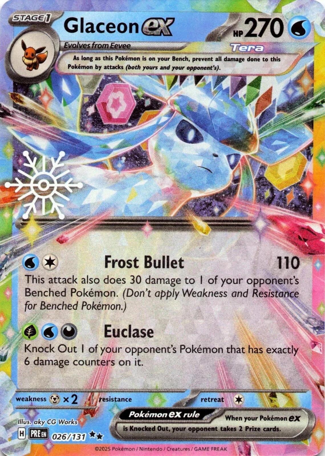 Glaceon ex (026/131) (Holiday Calendar) [Miscellaneous Cards] (ONLINE ORDER ONLY)