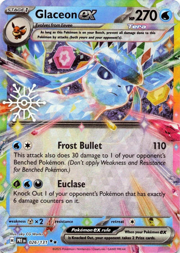 Glaceon ex (026/131) (Holiday Calendar) [Miscellaneous Cards] (ONLINE ORDER ONLY)
