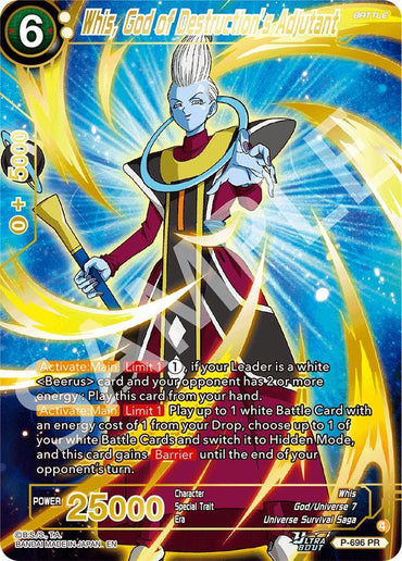 Whis, God of Destruction's Adjutant (Gold Stamped) (P-696) [Promotion Cards] (ONLINE ORDER ONLY)