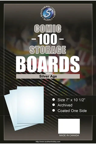 Comic  Boards Silver Size (100 Pack) SHS - Anime Imports LLC