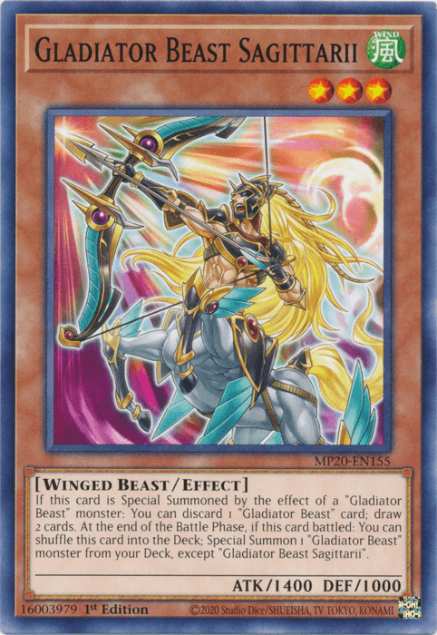 Gladiator Beast Sagittarii [MP20-EN155] Common (ONLINE ORDER ONLY)