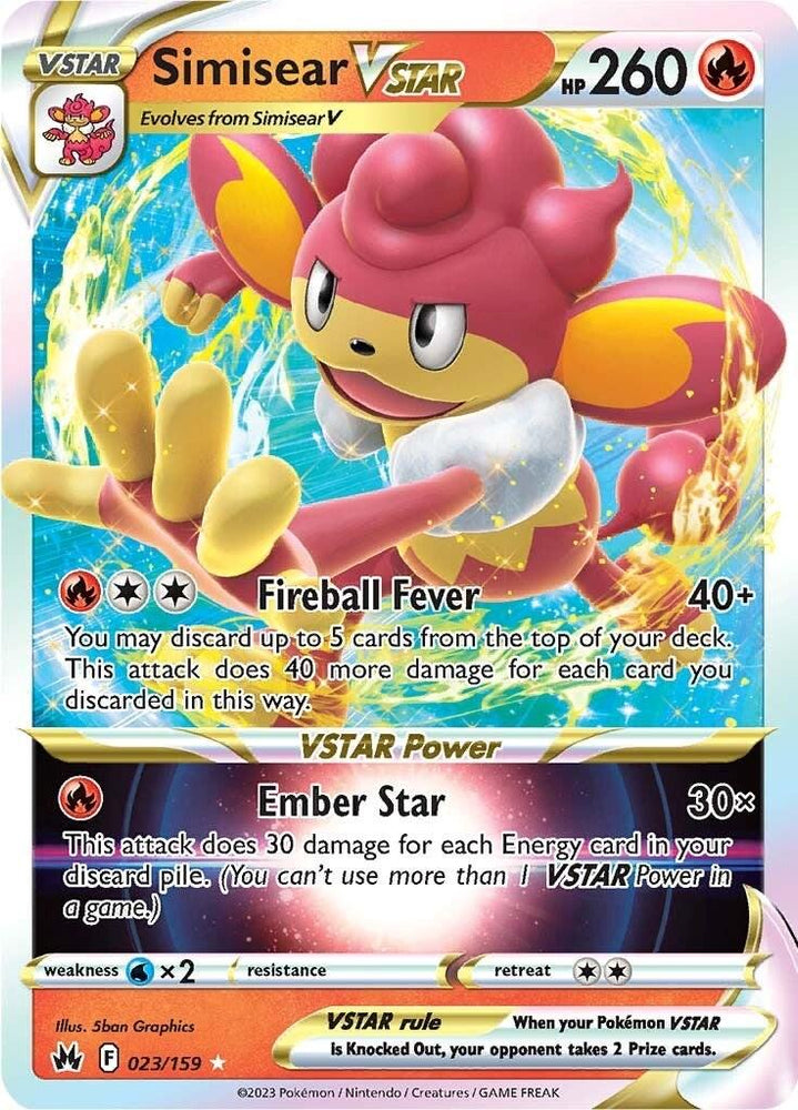 Simisear VSTAR (023/159) [Sword & Shield: Crown Zenith] (Online Only)