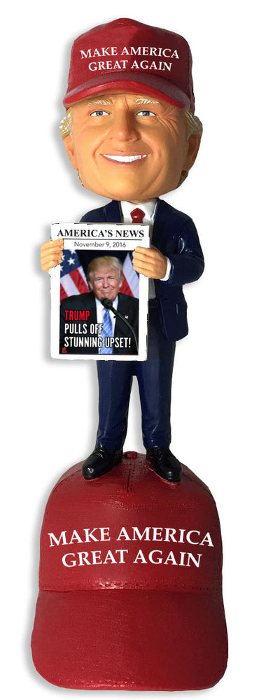 Donald Trump Newspaper 2016 Election Night Bobblehead (ONLINE ORDER ONLY)