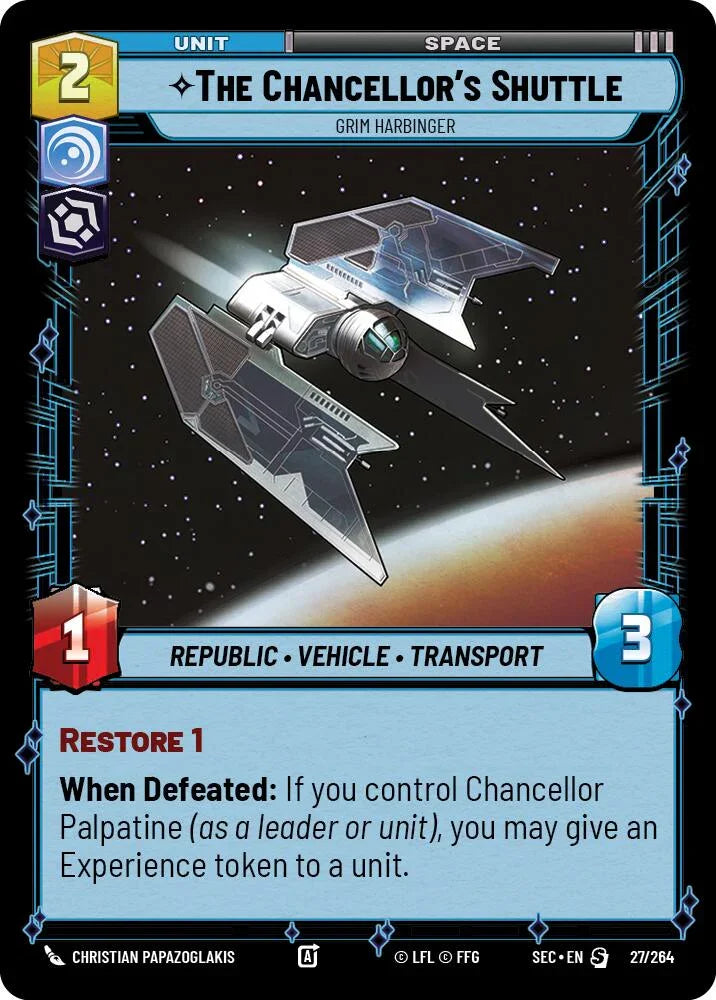 The Chancellor's Shuttle - Grim Harbinger (27/264) (27/264) [Secrets of Power] (ONLINE ORDER ONLY)