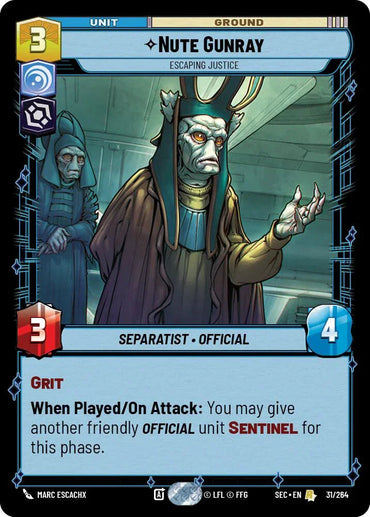 Nute Gunray - Escaping Justice (31/264) (31/264) [Secrets of Power] (ONLINE ORDER ONLY)