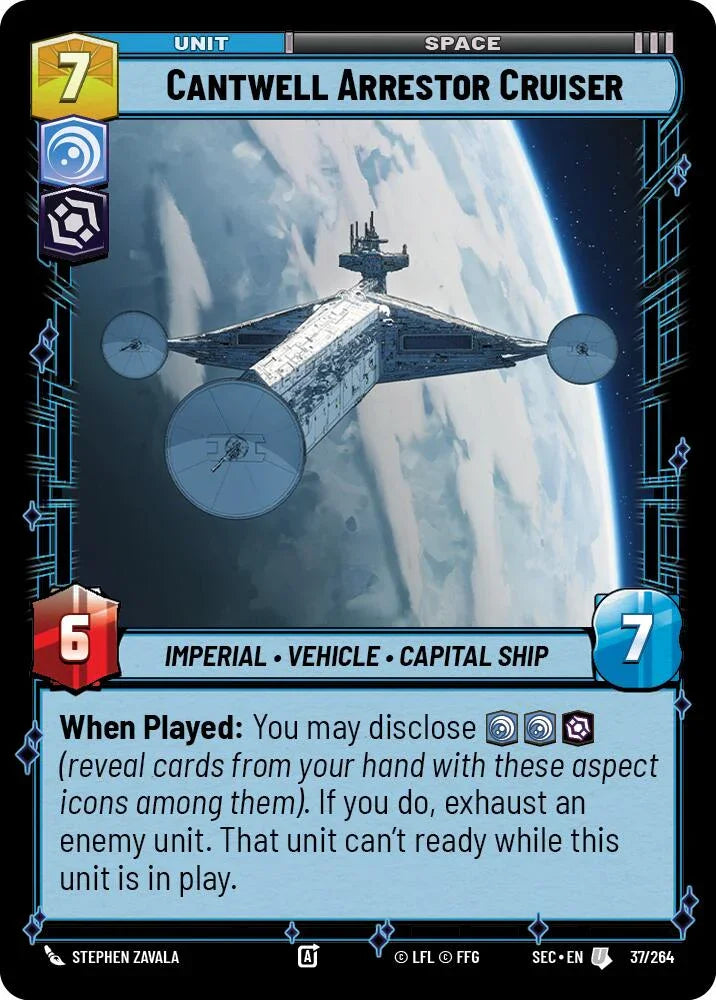 Cantwell Arrestor Cruiser (37/264) (37/264) [Secrets of Power] (ONLINE ORDER ONLY)