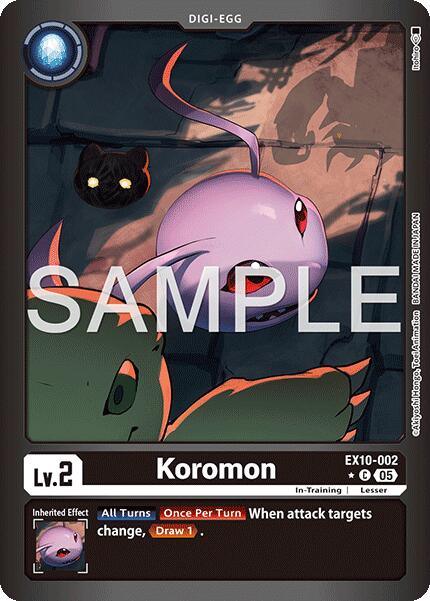 Koromon [EX10-002] (Limited Foil) [Sinister Order] (ONLINE ORDER ONLY)
