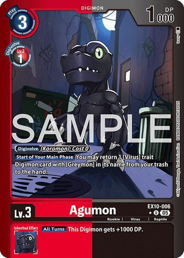 Agumon [EX10-006] (Limited Foil) [Sinister Order] (ONLINE ORDER ONLY)