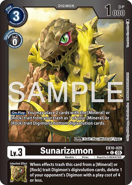 Sunarizamon [EX10-025] (Limited Foil) [Sinister Order] (ONLINE ORDER ONLY)