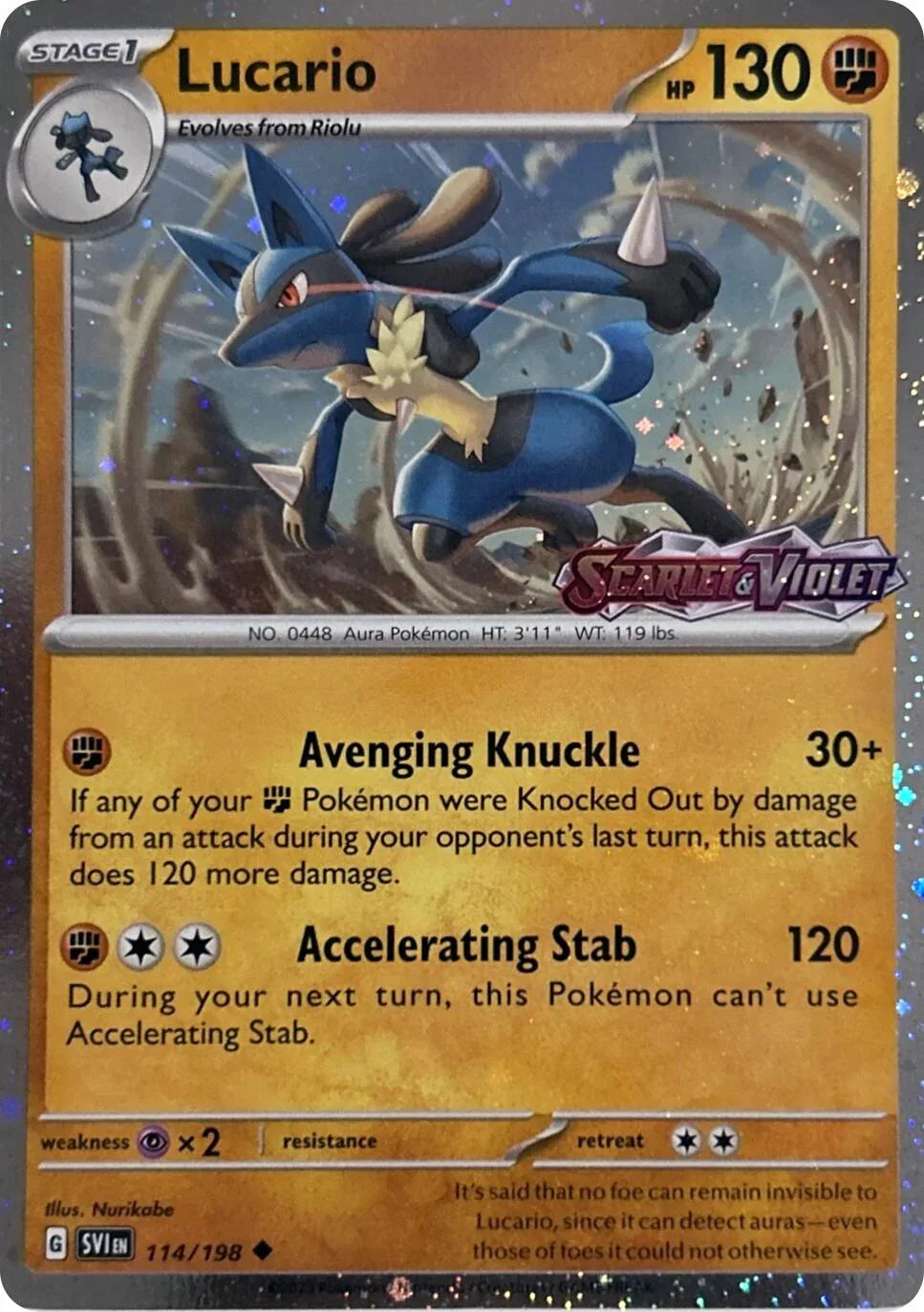 Lucario (114/198) (Scarely & Violet Stamp) [Miscellaneous Cards] (ONLINE ORDER ONLY)