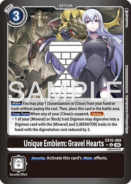 Unique Emblem: Gravel Hearts [EX10-069] (Limited Foil) [Sinister Order] (ONLINE ORDER ONLY)