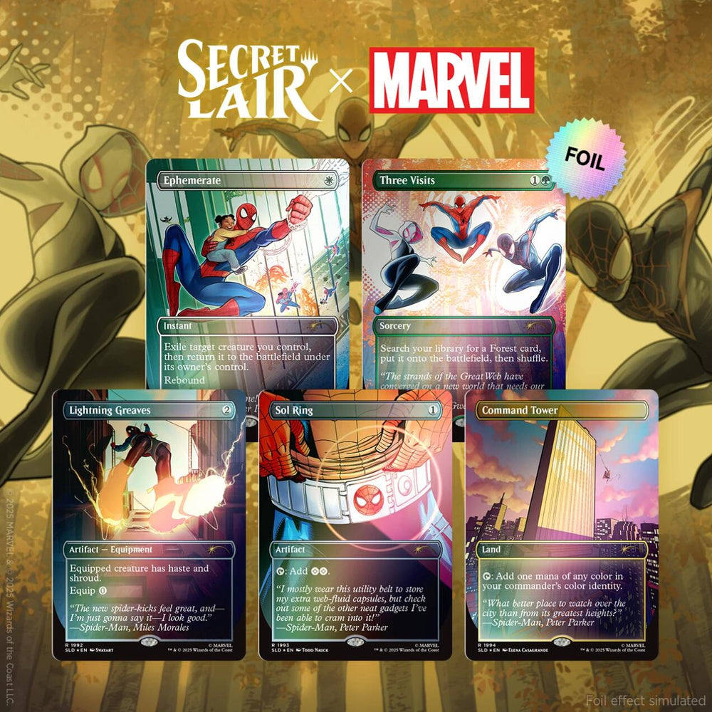(Preorder) Secret Lair Drop: Secret Lair x Marvel's Spider-Man: Heroic Deeds (Rainbow Foil Edition) (ONLINE ORDER ONLY)