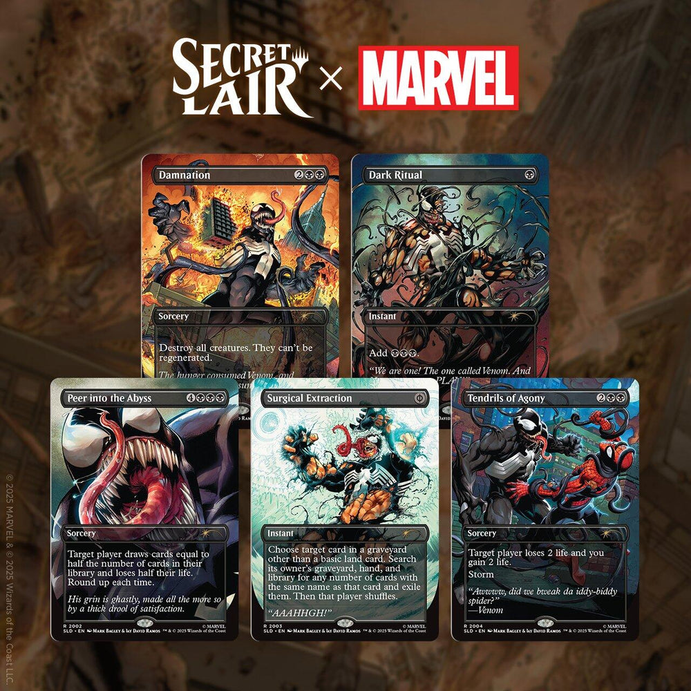 (Preorder) Secret Lair Drop: Secret Lair x Marvel's Spider-Man: Venom Unleashed (Colors) (ONLINE ORDER ONLY)