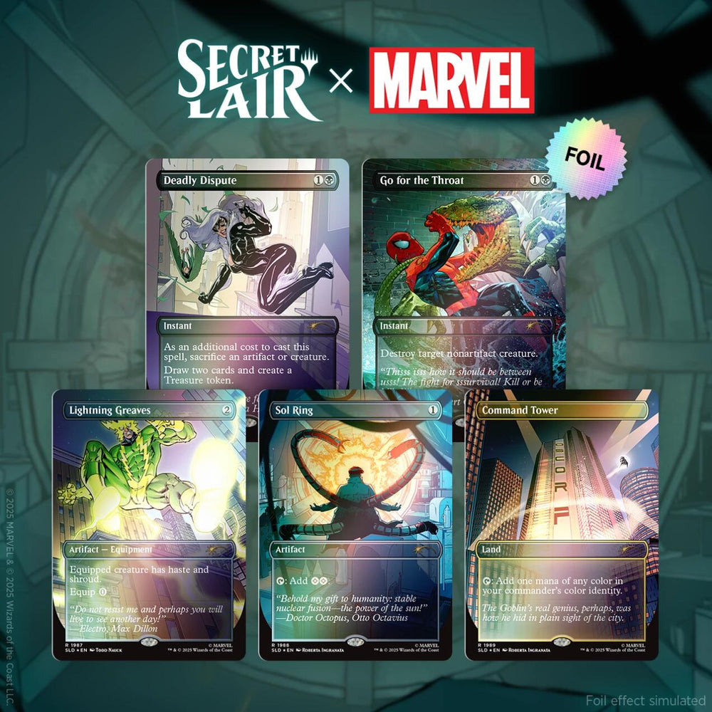 (Preorder) Secret Lair Drop: Secret Lair x Marvel's Spider-Man: Villainous Plots (Rainbow Foil Edition) (ONLINE ORDER ONLY)