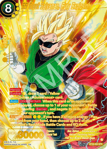 SS Great Saiyaman, Fury Explosion (SPR) (BT28-083) [Prismatic Clash] (ONLINE ORDER ONLY)