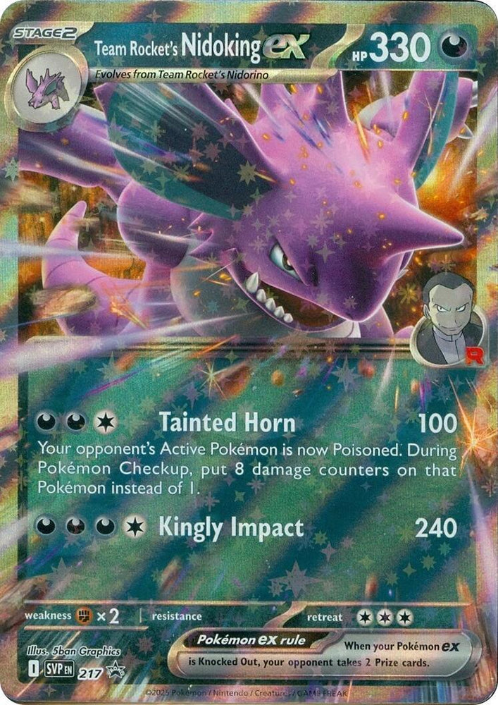 Team Rocket's Nidoking ex (217) [Scarlet & Violet: Black Star Promos] (ONLINE ORDER ONLY)