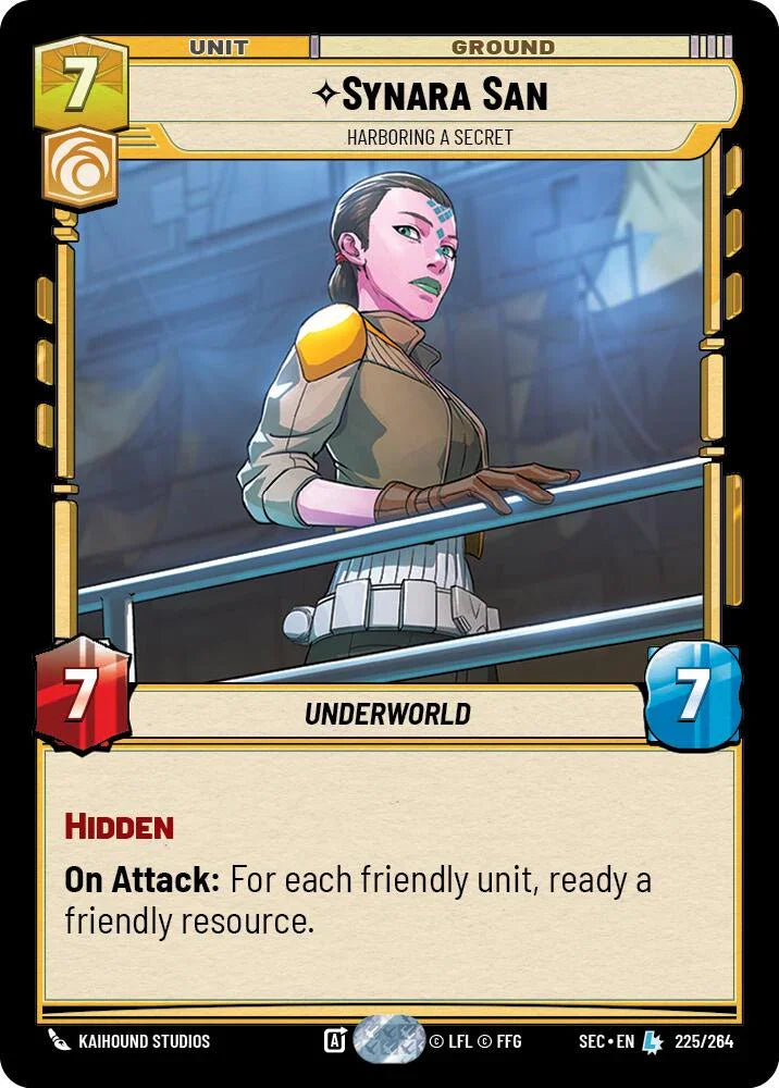 Synara San (225/264) - Harboring a Secret (225/264) [Secrets of Power] (ONLINE ORDER ONLY)