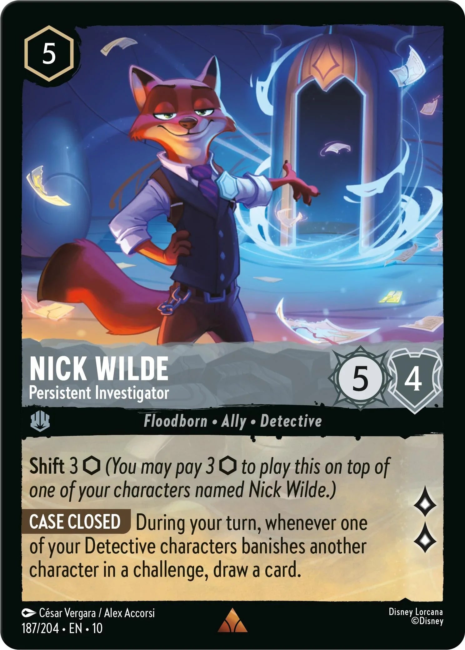 Nick Wilde - Persistent Investigator (187/204) [Whispers in the Well] (ONLINE ORDER ONLY)