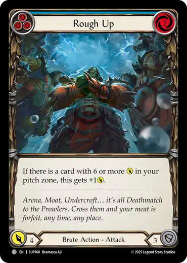 Rough Up (Blue) [SUP160] (Super Slam)  Rainbow Foil