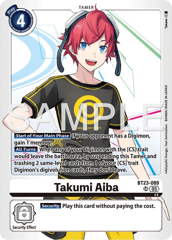 Takumi Aiba [BT23-089] [Hackers' Slumber] (ONLINE ORDER ONLY)