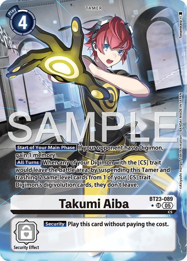 Takumi Aiba [BT23-089] (Alternate Art) [Hackers' Slumber] (ONLINE ORDER ONLY)