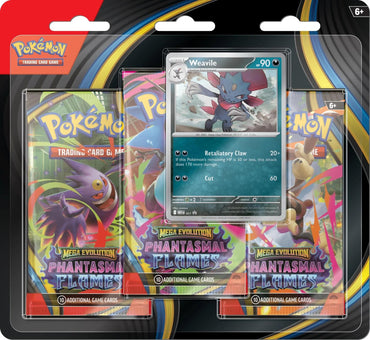 Phantasmal Flames 3 Pack Blister [Weavile] [PFL] (ONLINE ORDER ONLY)