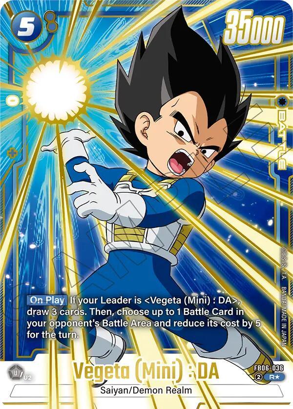 Vegeta (Mini) : DA - FB06-036 (Gold) [Fusion World Promotion Cards] (ONLINE ORDER ONLY)