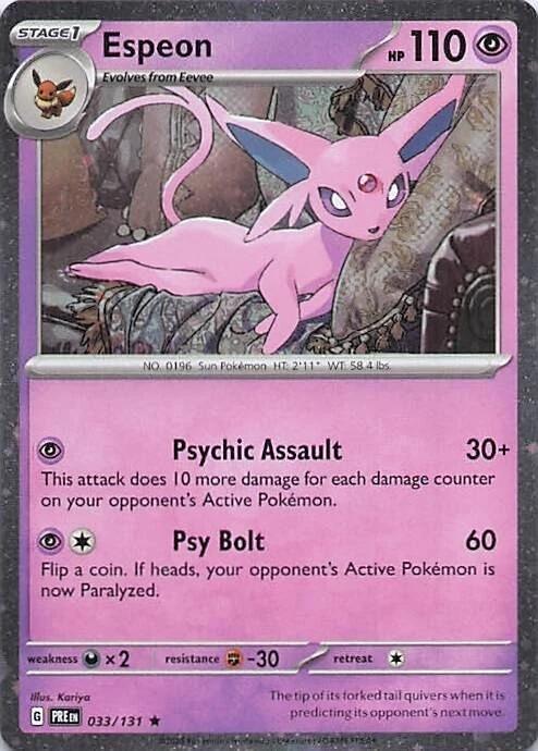 Espeon (033/131) (Cosmos Holo) [Miscellaneous Cards] (ONLINE ORDER ONLY)