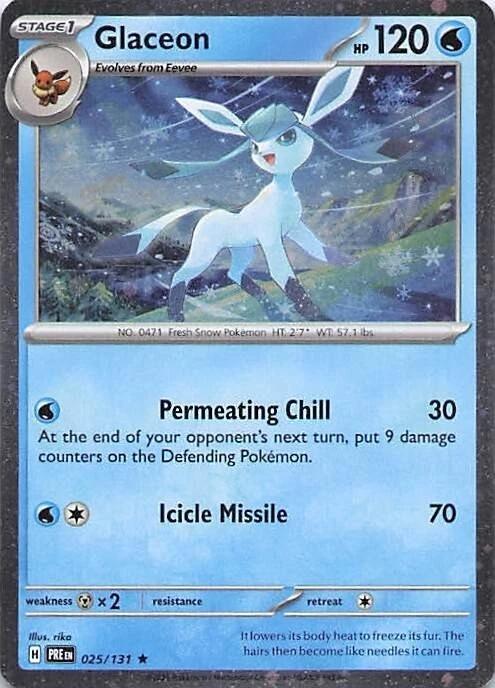 Glaceon (025/131) (Cosmos Holo) [Miscellaneous Cards] (ONLINE ORDER ONLY)
