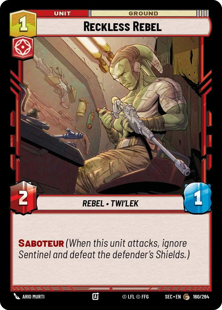Reckless Rebel (160/264) (160/264) [Secrets of Power] (ONLINE ORDER ONLY)