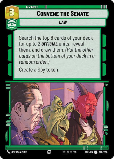Convene the Senate (128/264) (128/264) [Secrets of Power] (ONLINE ORDER ONLY)