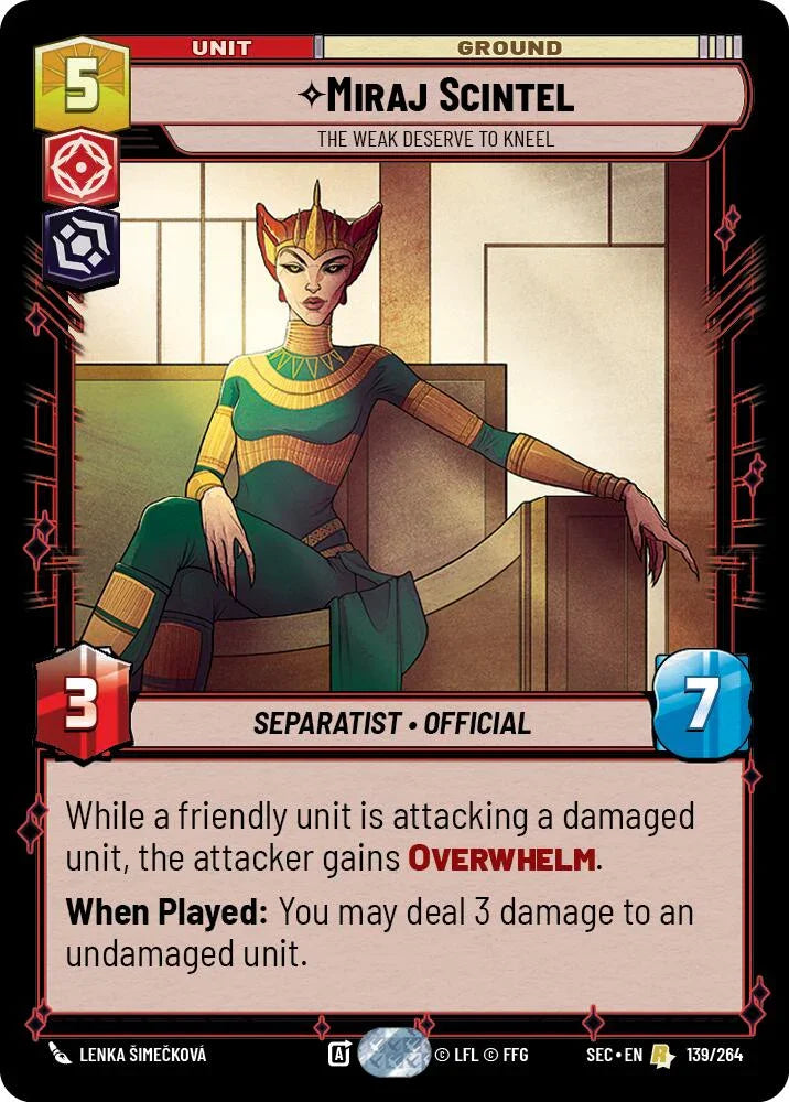 Miraj Scintel (139/264) - The Weak Deserve to Kneel (139/264) [Secrets of Power] (ONLINE ORDER ONLY)