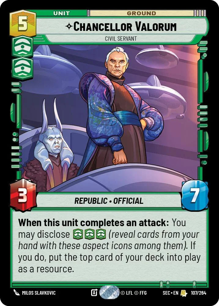Chancellor Valorum (107/264) - Civil Servant (107/264) [Secrets of Power] (ONLINE ORDER ONLY)