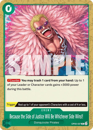 Because the Side of Justice Will Be Whichever Side Wins!! (Tournament Pack 2025 Vol. 4) [One Piece Promotion Cards] (ONLINE ORDER ONLY)