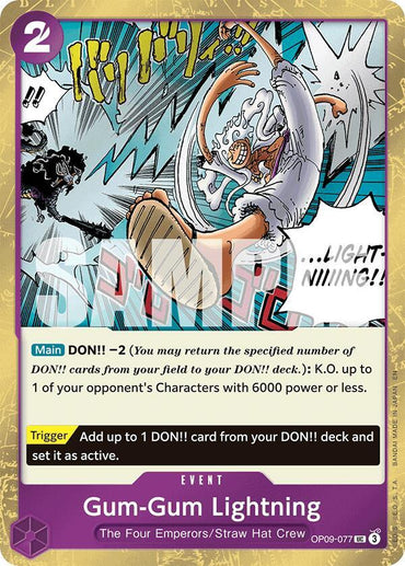 Gum-Gum Lightning (Pirate Foil) [Premium Booster -The Best- Vol. 2] (ONLINE ORDER ONLY)