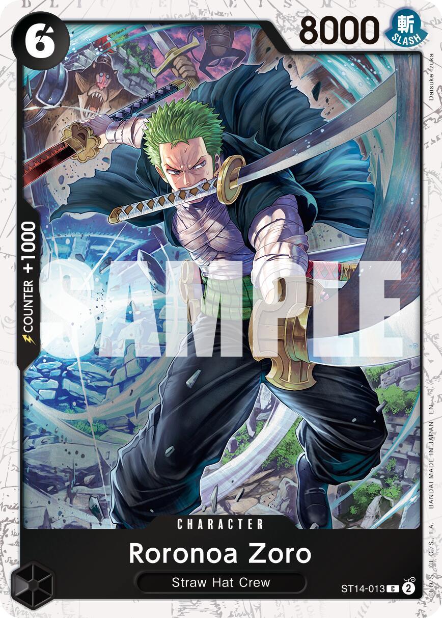 Roronoa Zoro (ST14-013) (Pirate Foil) [Premium Booster -The Best- Vol. 2] (ONLINE ORDER ONLY)