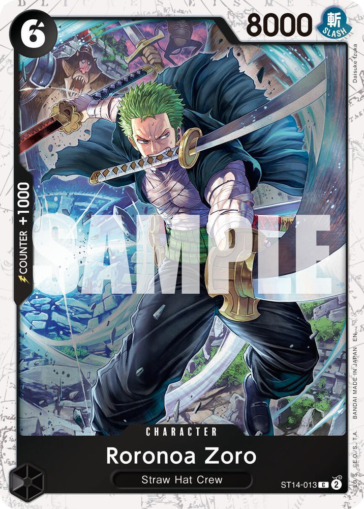 Roronoa Zoro (ST14-013) (Pirate Foil) [Premium Booster -The Best- Vol. 2] (ONLINE ORDER ONLY)