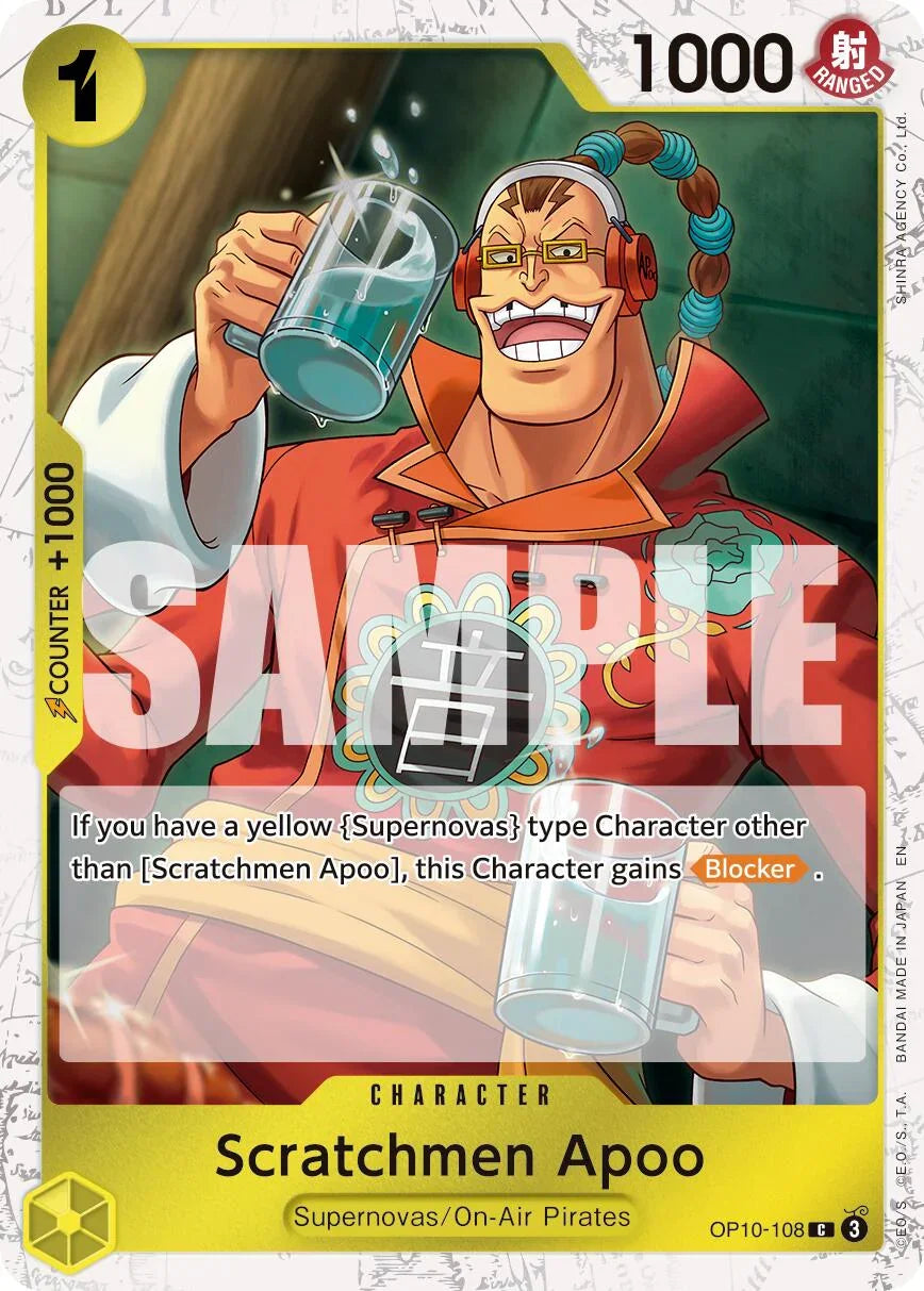 Scratchmen Apoo (OP10-108) (Pirate Foil) [Premium Booster -The Best- Vol. 2] (ONLINE ORDER ONLY)