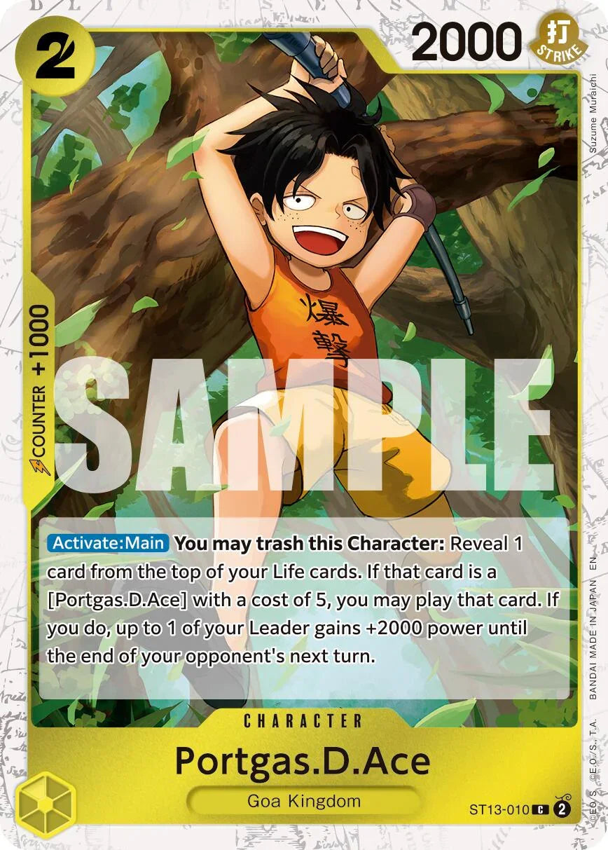 Portgas.D.Ace (ST13-010) (Pirate Foil) [Premium Booster -The Best- Vol. 2] (ONLINE ORDER ONLY)