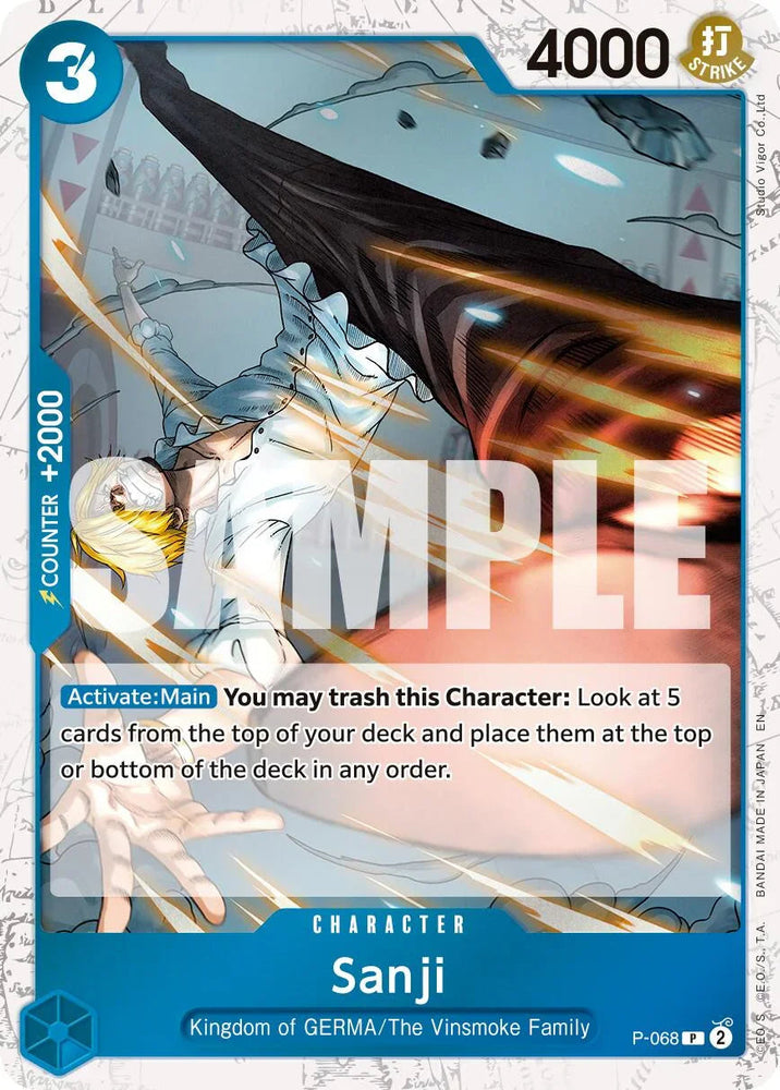 Sanji (P-068) (Pirate Foil) [Premium Booster -The Best- Vol. 2] (ONLINE ORDER ONLY)