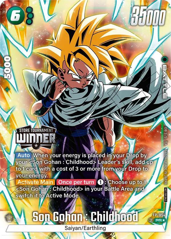 Son Gohan : Childhood (FP-054) (Tournament Pack 08 - Winner) [Fusion World Tournament Cards] (ONLINE ORDER ONLY)