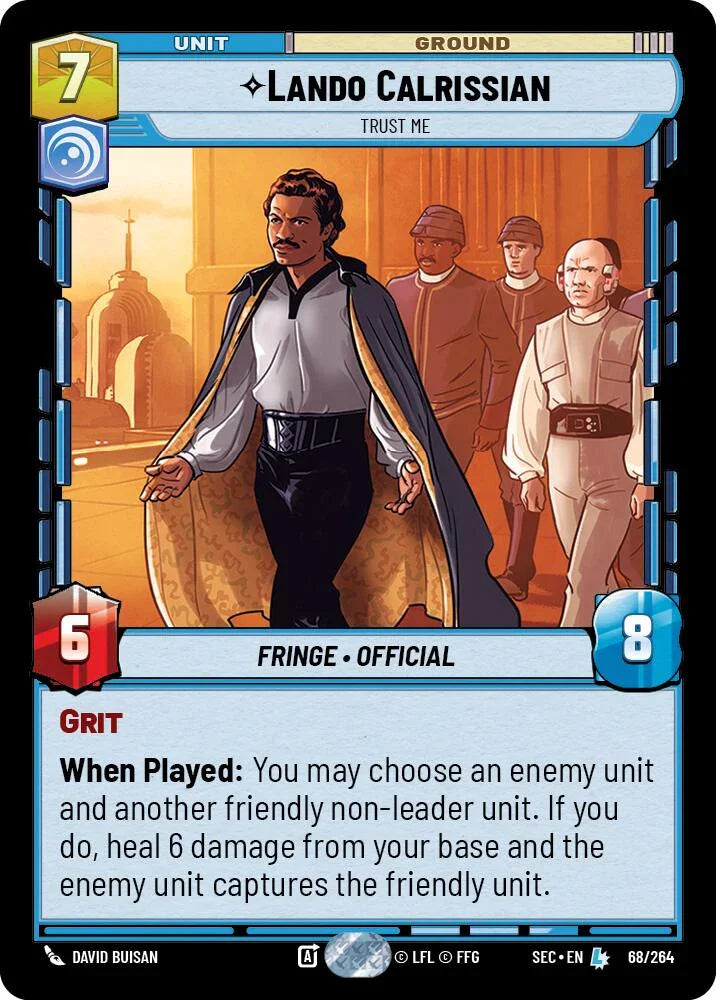 Lando Calrissian (68/264) - Trust Me (68/264) [Secrets of Power] (ONLINE ORDER ONLY)