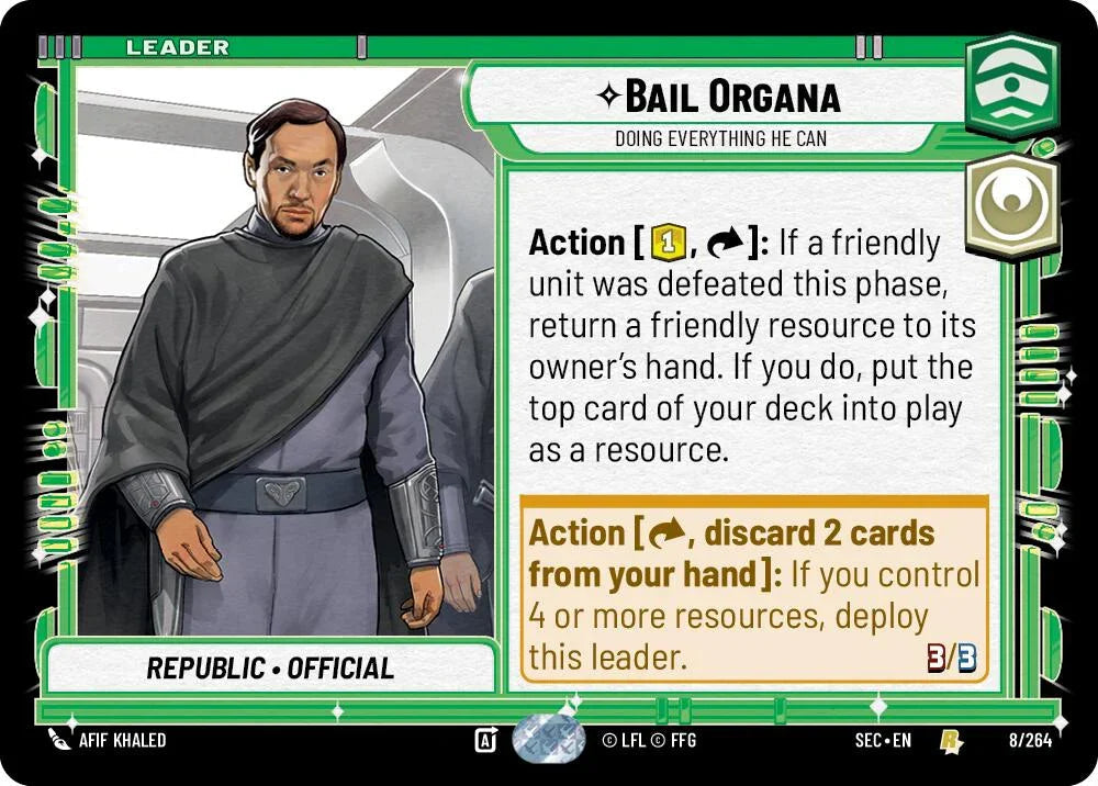 Bail Organa (8/264) - Doing Everything He Can (8/264) [Secrets of Power] (ONLINE ORDER ONLY)
