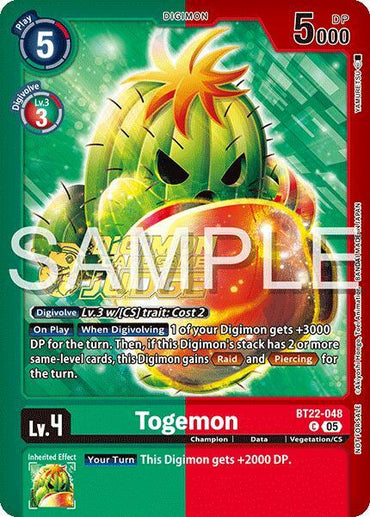 Togemon [BT22-048] (Judge Pack 2025 Wave 2) [Cyber Eden] (ONLINE ORDER ONLY)
