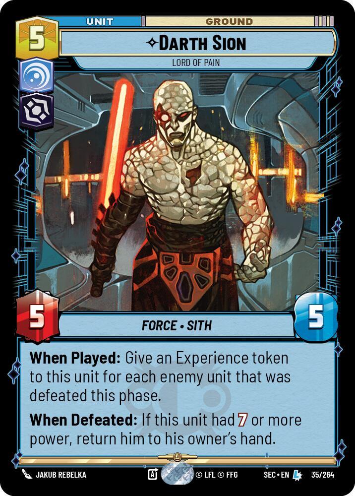 Darth Sion (35/264) - Lord of Pain (35/264) [Secrets of Power] (ONLINE ORDER ONLY)