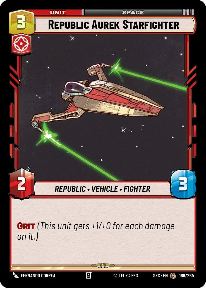 Republic Aurek Starfighter (166/264) (166/264) [Secrets of Power] (ONLINE ORDER ONLY)