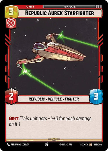 Republic Aurek Starfighter (166/264) (166/264) [Secrets of Power] (ONLINE ORDER ONLY)